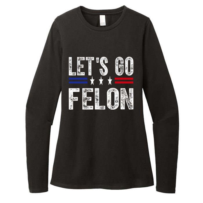 LetS Go Felon Voting For The Convicted Felon Funny 2024 Womens CVC Long Sleeve Shirt