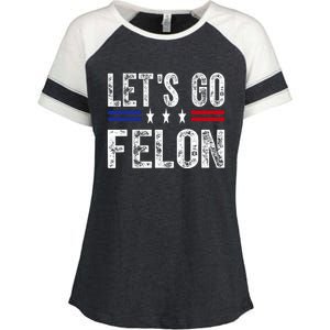 LetS Go Felon Voting For The Convicted Felon Funny 2024 Enza Ladies Jersey Colorblock Tee