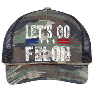 LetS Go Felon Voting For The Convicted Felon Funny 2024 Retro Rope Trucker Hat Cap