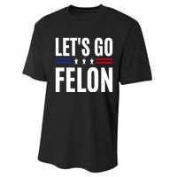 LetS Go Felon Voting For The Convicted Felon Funny 2024 Performance Sprint T-Shirt