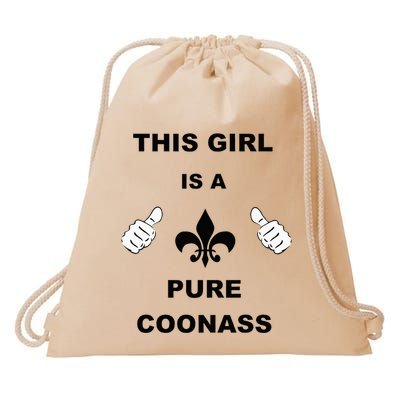 Louisiana Girl Funny Coonass Cajun Pride Drawstring Bag