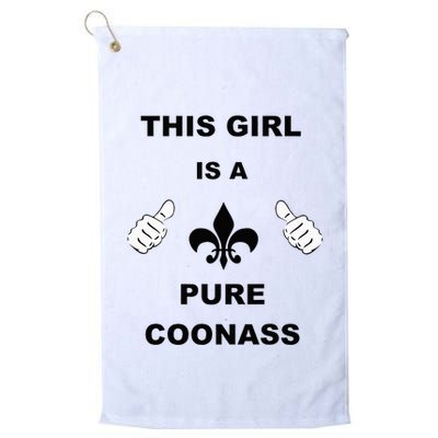 Louisiana Girl Funny Coonass Cajun Pride Golf Towel