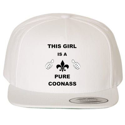 Louisiana Girl Funny Coonass Cajun Pride Wool Snapback Cap