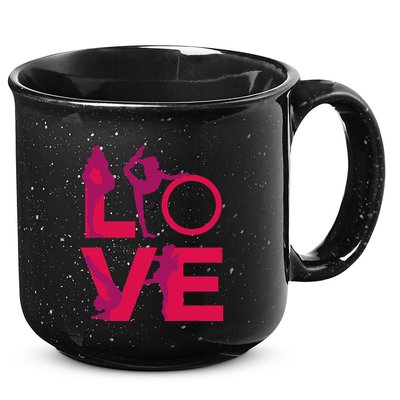 Love Gymnastics Funny Gymnast Turns Flips Girl Gift 15oz Campfire Ceramic Mug