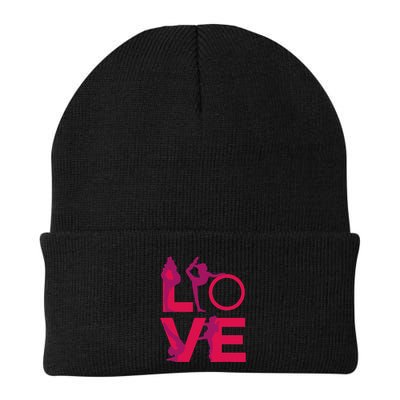 Love Gymnastics Funny Gymnast Turns Flips Girl Gift Beanie