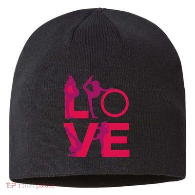 Love Gymnastics Funny Gymnast Turns Flips Girl Gift Sustainable Beanie