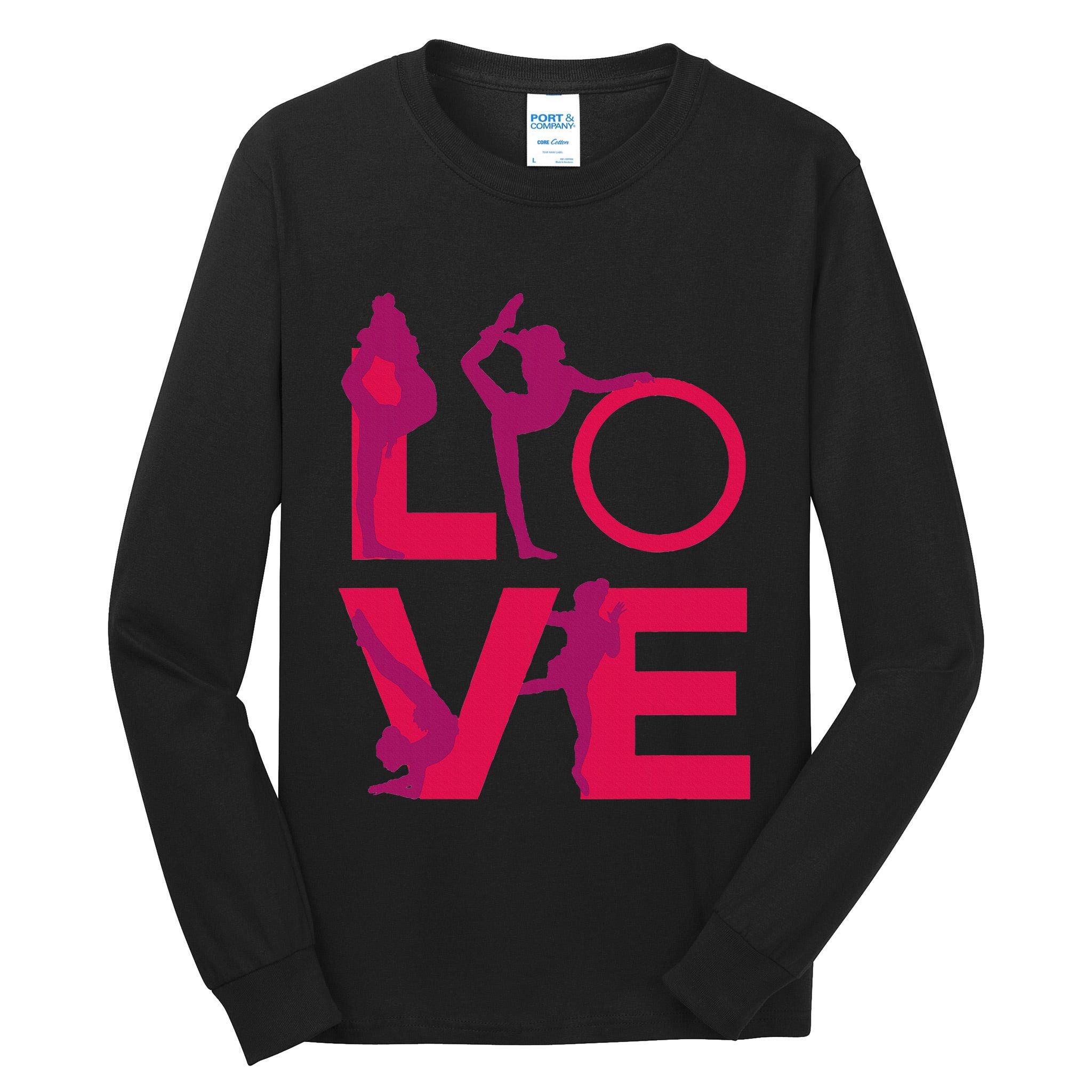 Love Gymnastics Funny Gymnast Turns Flips Girl Gift Tall Long Sleeve T-Shirt