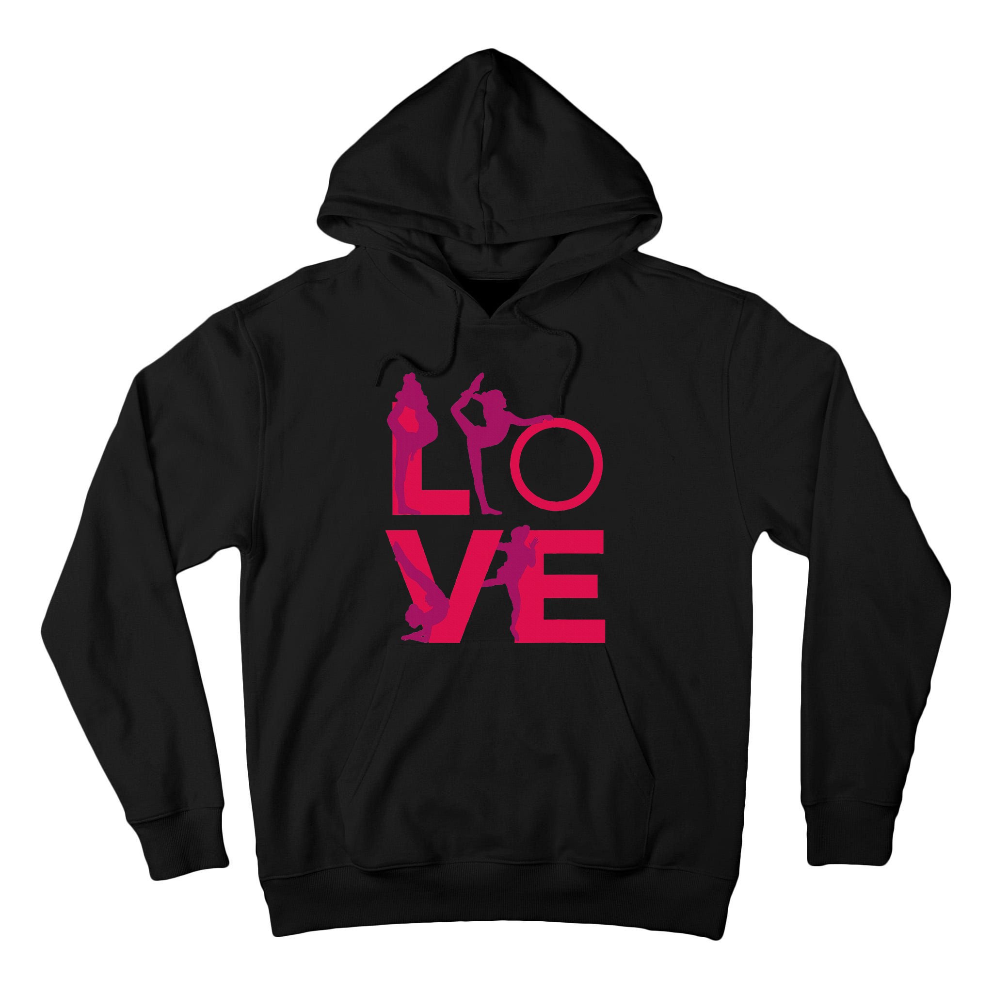 Love Gymnastics Funny Gymnast Turns Flips Girl Gift Tall Hoodie