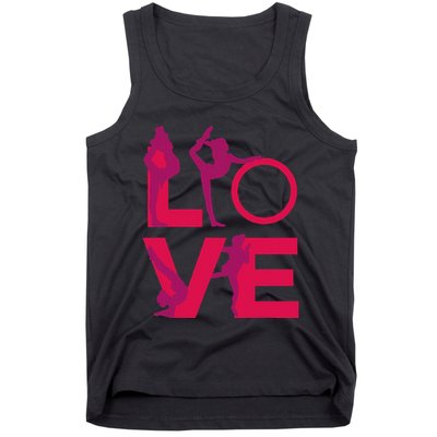 Love Gymnastics Funny Gymnast Turns Flips Girl Gift Tank Top
