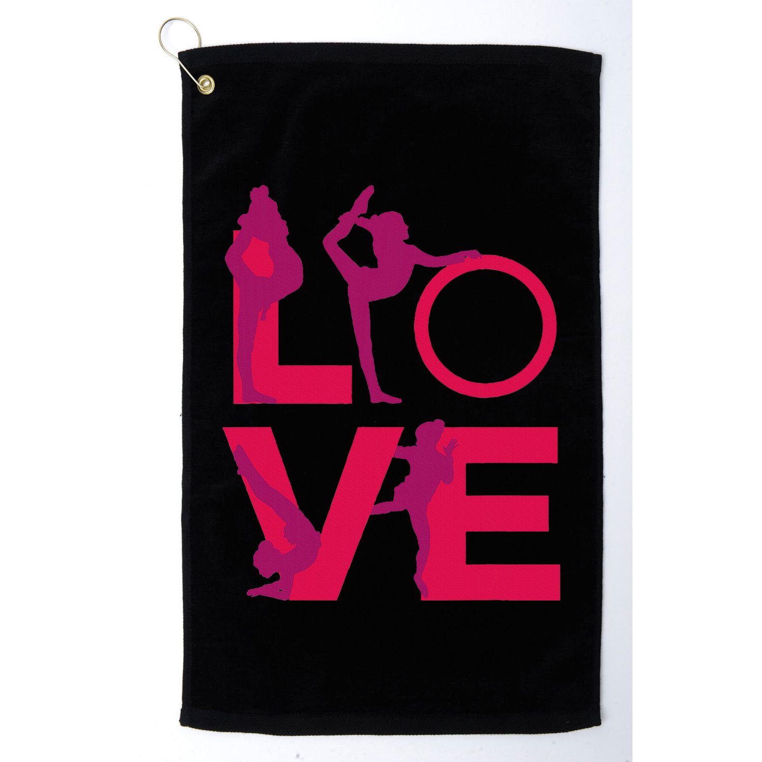 Love Gymnastics Funny Gymnast Turns Flips Girl Gift Golf Towel