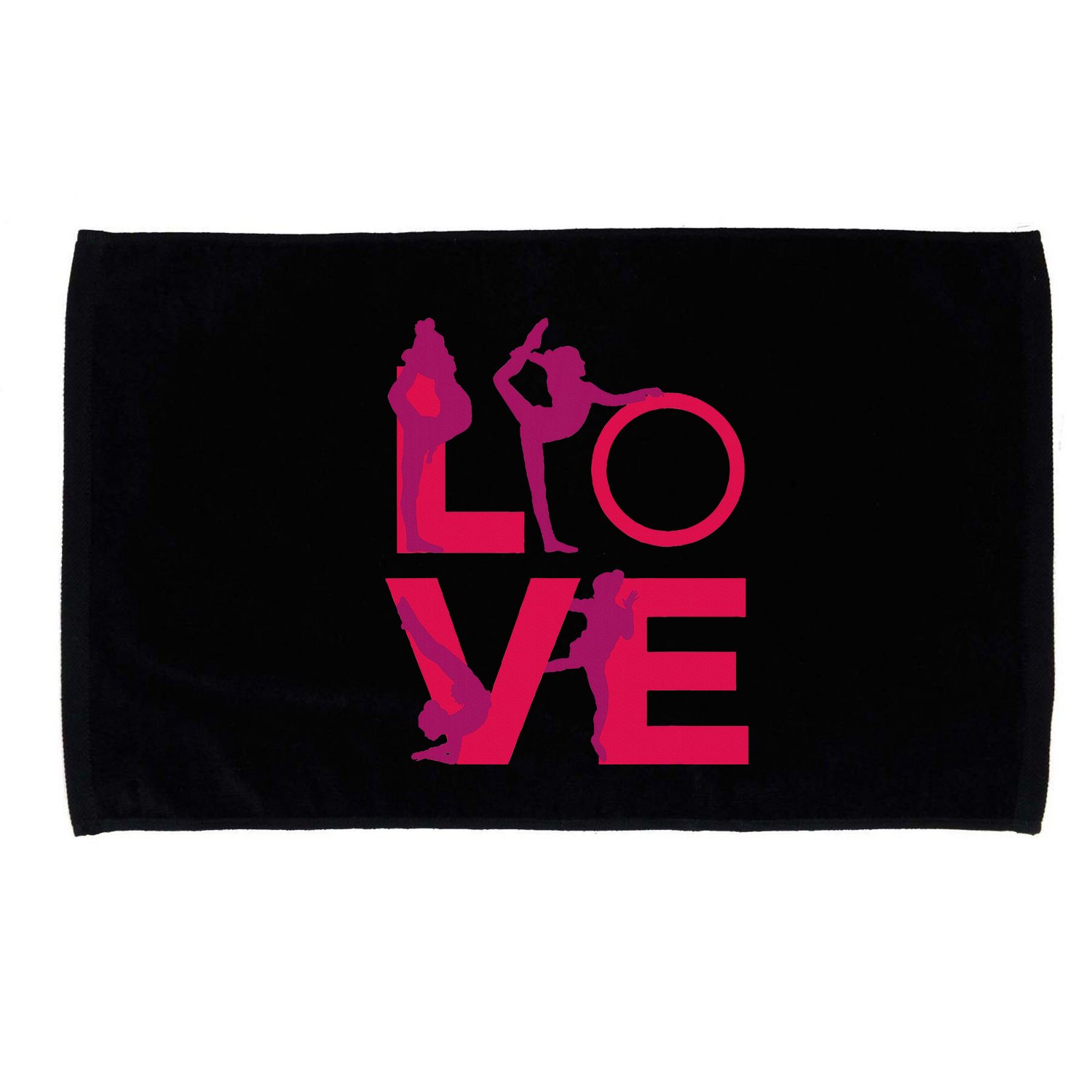 Love Gymnastics Funny Gymnast Turns Flips Girl Gift Microfiber Hand Towel