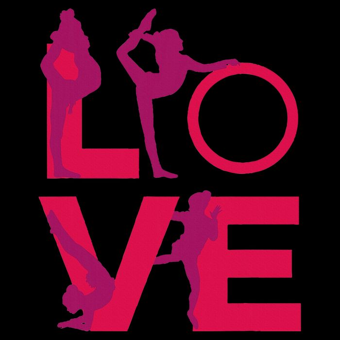 Love Gymnastics Funny Gymnast Turns Flips Girl Gift Women's V-Neck T-Shirt