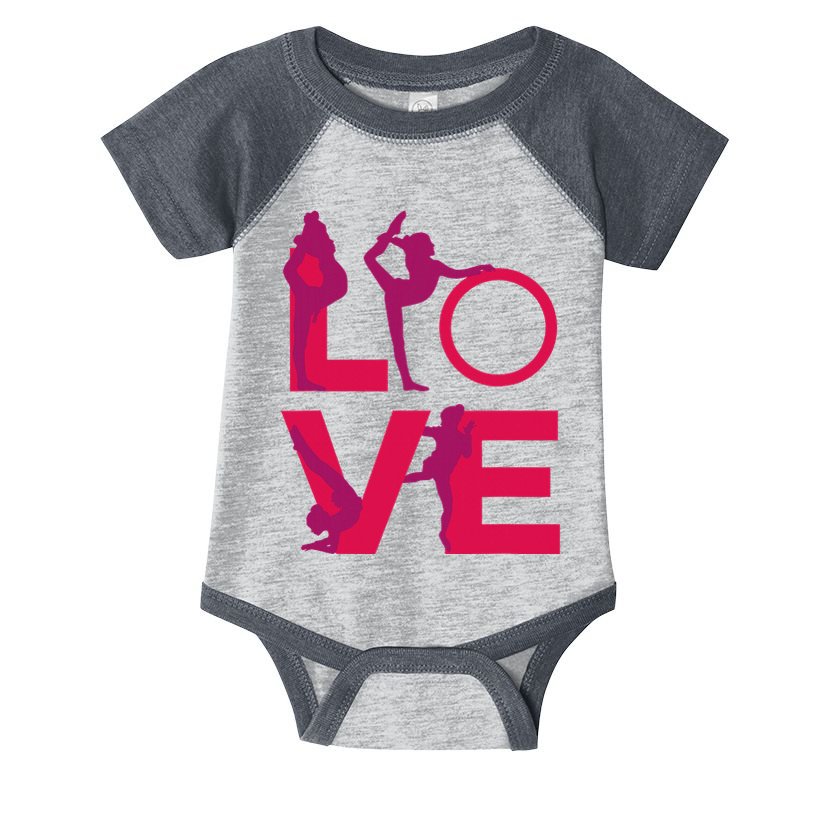 Love Gymnastics Funny Gymnast Turns Flips Girl Gift Infant Baby Jersey Bodysuit