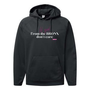 Lil Girl From The Bronx Don’T Care Fun Performance Fleece Hoodie