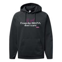 Lil Girl From The Bronx Don’T Care Fun Performance Fleece Hoodie