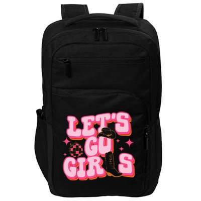 Lets Go Girls Cowgirl Hat Cowboy Boots Bachelorette Party Impact Tech Backpack