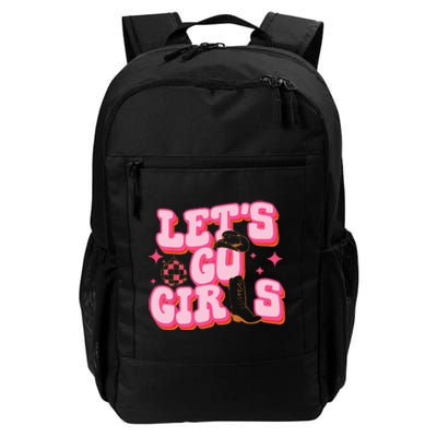 Lets Go Girls Cowgirl Hat Cowboy Boots Bachelorette Party Daily Commute Backpack