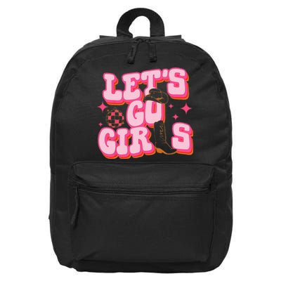 Lets Go Girls Cowgirl Hat Cowboy Boots Bachelorette Party 16 in Basic Backpack