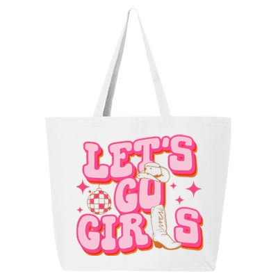 Lets Go Girls Cowgirl Hat Cowboy Boots Bachelorette Party 25L Jumbo Tote