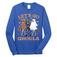 Lets Go Ghouls Ghost Skeleton Pumpkin Halloween Gift Long Sleeve Shirt