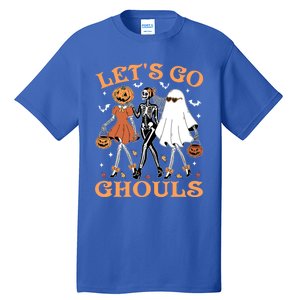 Lets Go Ghouls Ghost Skeleton Pumpkin Halloween Gift Tall T-Shirt