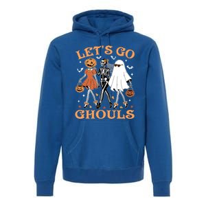 Lets Go Ghouls Ghost Skeleton Pumpkin Halloween Gift Premium Hoodie