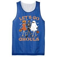 Lets Go Ghouls Ghost Skeleton Pumpkin Halloween Gift Mesh Reversible Basketball Jersey Tank