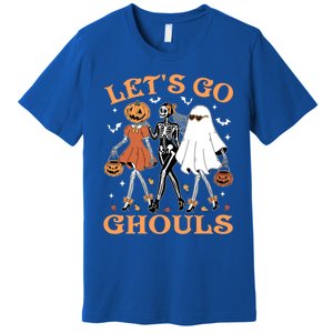 Lets Go Ghouls Ghost Skeleton Pumpkin Halloween Gift Premium T-Shirt