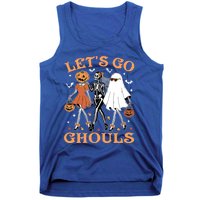 Lets Go Ghouls Ghost Skeleton Pumpkin Halloween Gift Tank Top