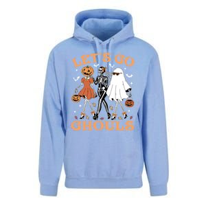 Lets Go Ghouls Ghost Skeleton Pumpkin Halloween Gift Unisex Surf Hoodie