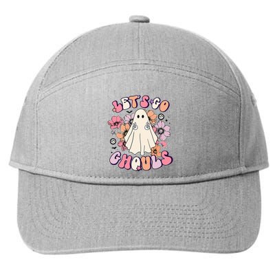 Let's Go Ghouls Retro Halloween Bachelorette Bridal Party  7-Panel Snapback Hat