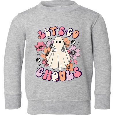 Let's Go Ghouls Retro Halloween Bachelorette Bridal Party  Toddler Sweatshirt