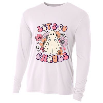 Let's Go Ghouls Retro Halloween Bachelorette Bridal Party  Cooling Performance Long Sleeve Crew