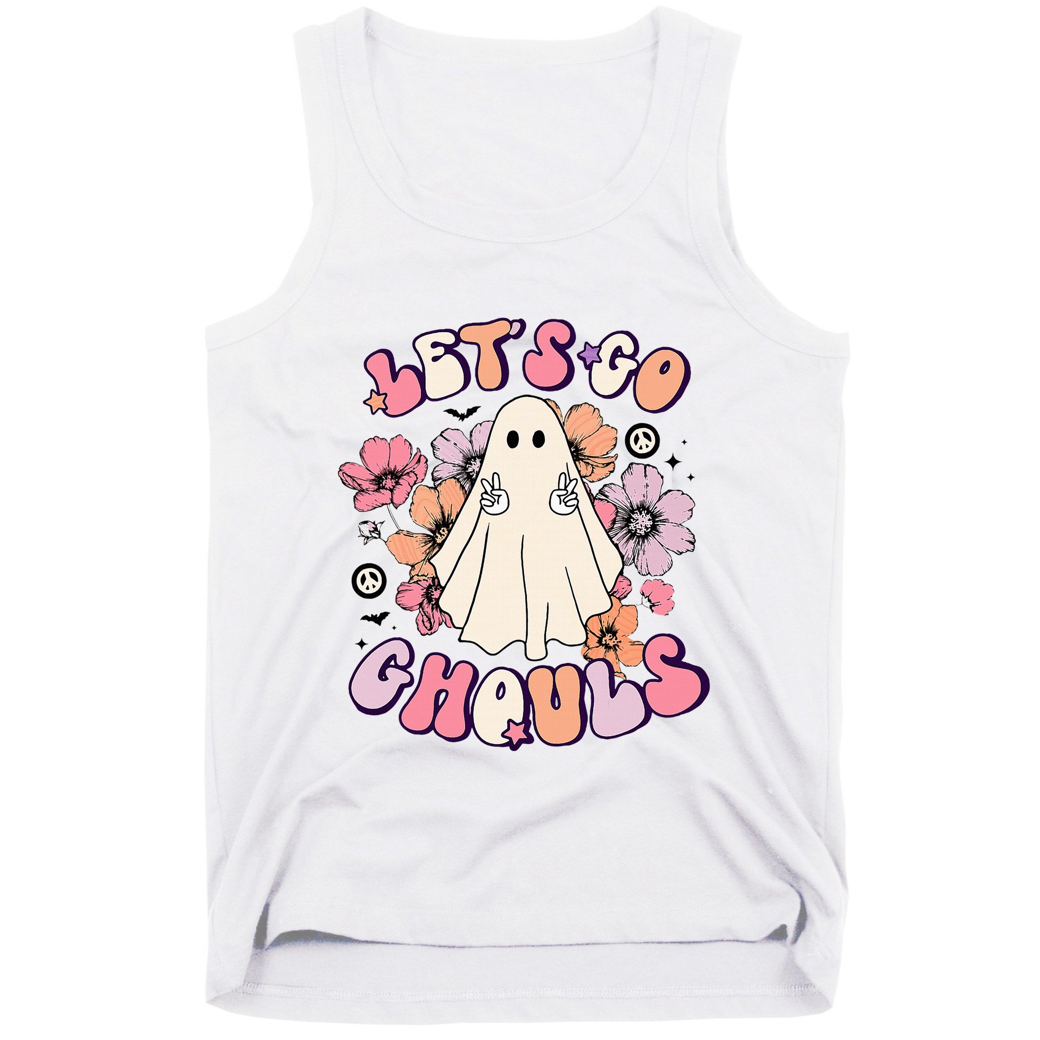 Let's Go Ghouls Retro Halloween Bachelorette Bridal Party  Tank Top