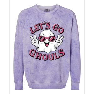 LetS Go Ghouls For Halloween Pocket Ghost Graphic Cool Gift Colorblast Crewneck Sweatshirt