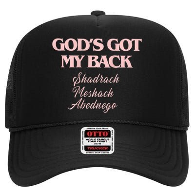 Lake Gods Got My Back High Crown Mesh Back Trucker Hat