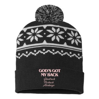 Lake Gods Got My Back USA-Made Snowflake Beanie