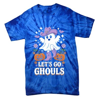 LetS Go Ghouls Funny Spooky Ghosts Floral Graphic Halloween Gift Tie-Dye T-Shirt