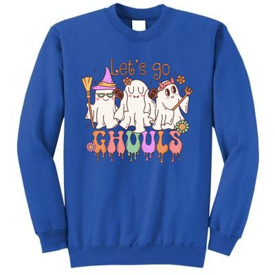 LetS Go Ghouls Funny Halloween Cute Ghost Costume Retro Gift Tall Sweatshirt