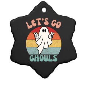 LetS Go Ghouls Ghost Halloween Costume Outfit Retro Groovy Cute Gift Ceramic Star Ornament