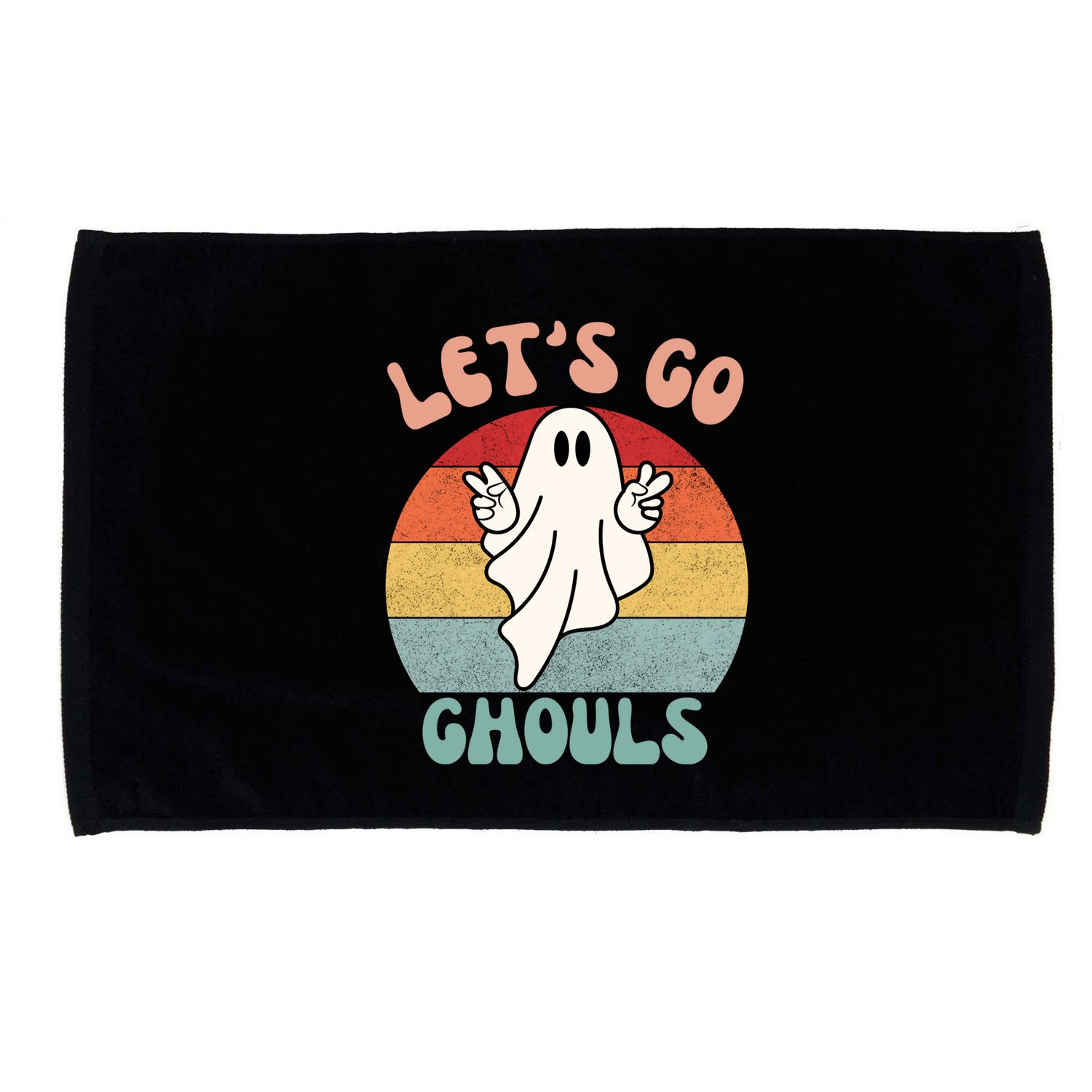 LetS Go Ghouls Ghost Halloween Costume Outfit Retro Groovy Cute Gift Microfiber Hand Towel