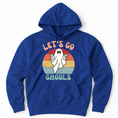 LetS Go Ghouls Ghost Halloween Costume Outfit Retro Groovy Cute Gift Hoodie