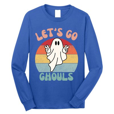 LetS Go Ghouls Ghost Halloween Costume Outfit Retro Groovy Cute Gift Long Sleeve Shirt