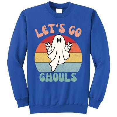 LetS Go Ghouls Ghost Halloween Costume Outfit Retro Groovy Cute Gift Sweatshirt