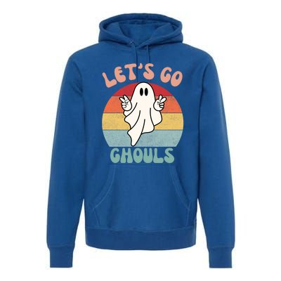 LetS Go Ghouls Ghost Halloween Costume Outfit Retro Groovy Cute Gift Premium Hoodie