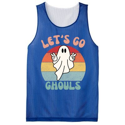 LetS Go Ghouls Ghost Halloween Costume Outfit Retro Groovy Cute Gift Mesh Reversible Basketball Jersey Tank