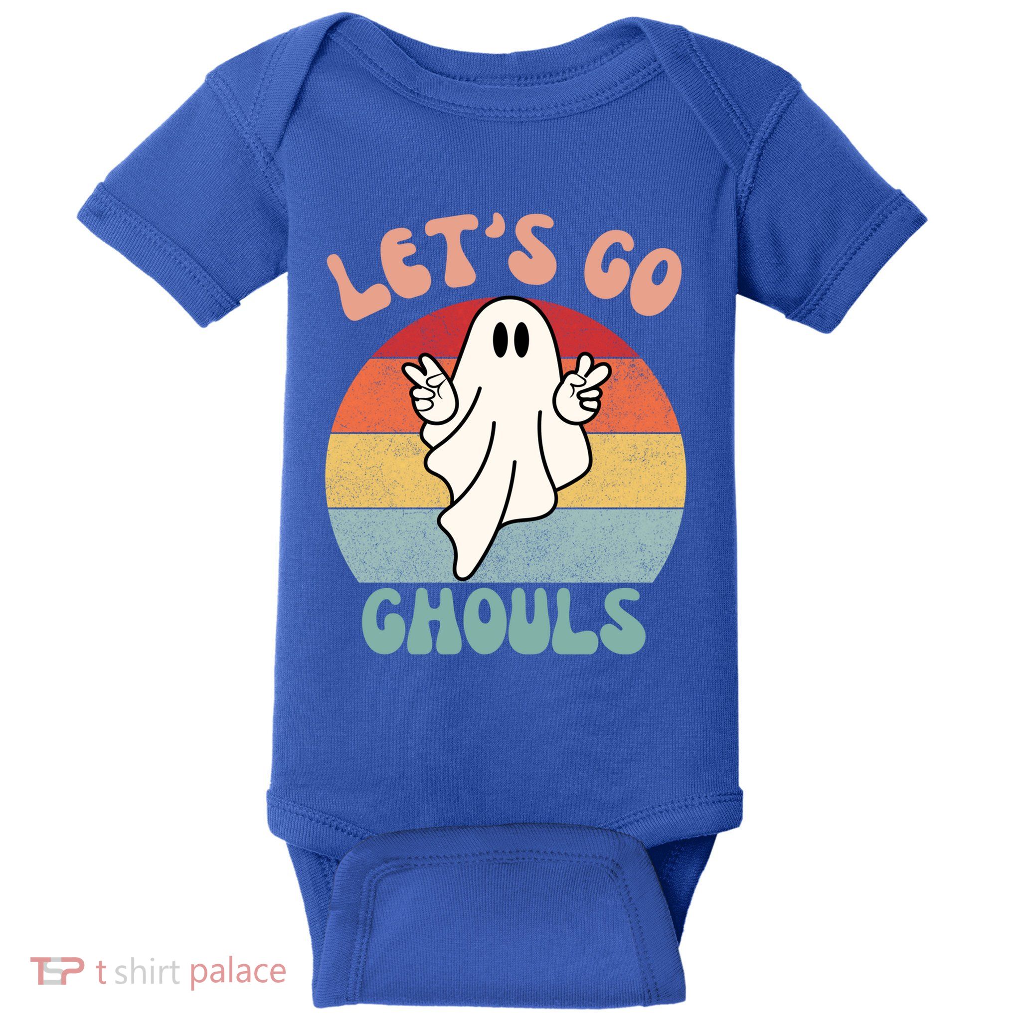 LetS Go Ghouls Ghost Halloween Costume Outfit Retro Groovy Cute Gift Baby Bodysuit