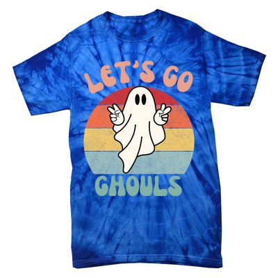 LetS Go Ghouls Ghost Halloween Costume Outfit Retro Groovy Cute Gift Tie-Dye T-Shirt