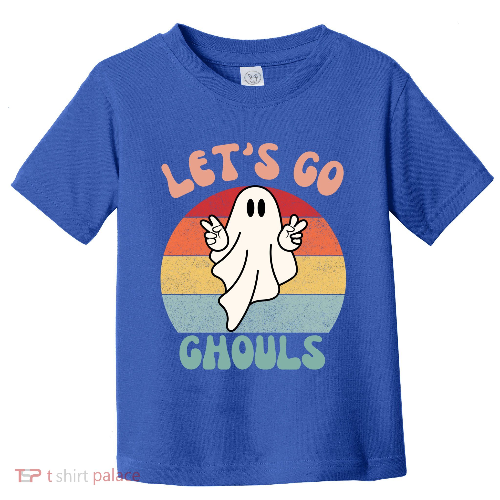 LetS Go Ghouls Ghost Halloween Costume Outfit Retro Groovy Cute Gift Toddler T-Shirt