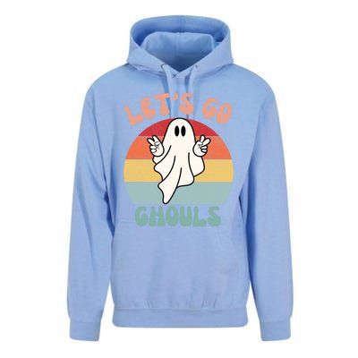 LetS Go Ghouls Ghost Halloween Costume Outfit Retro Groovy Cute Gift Unisex Surf Hoodie